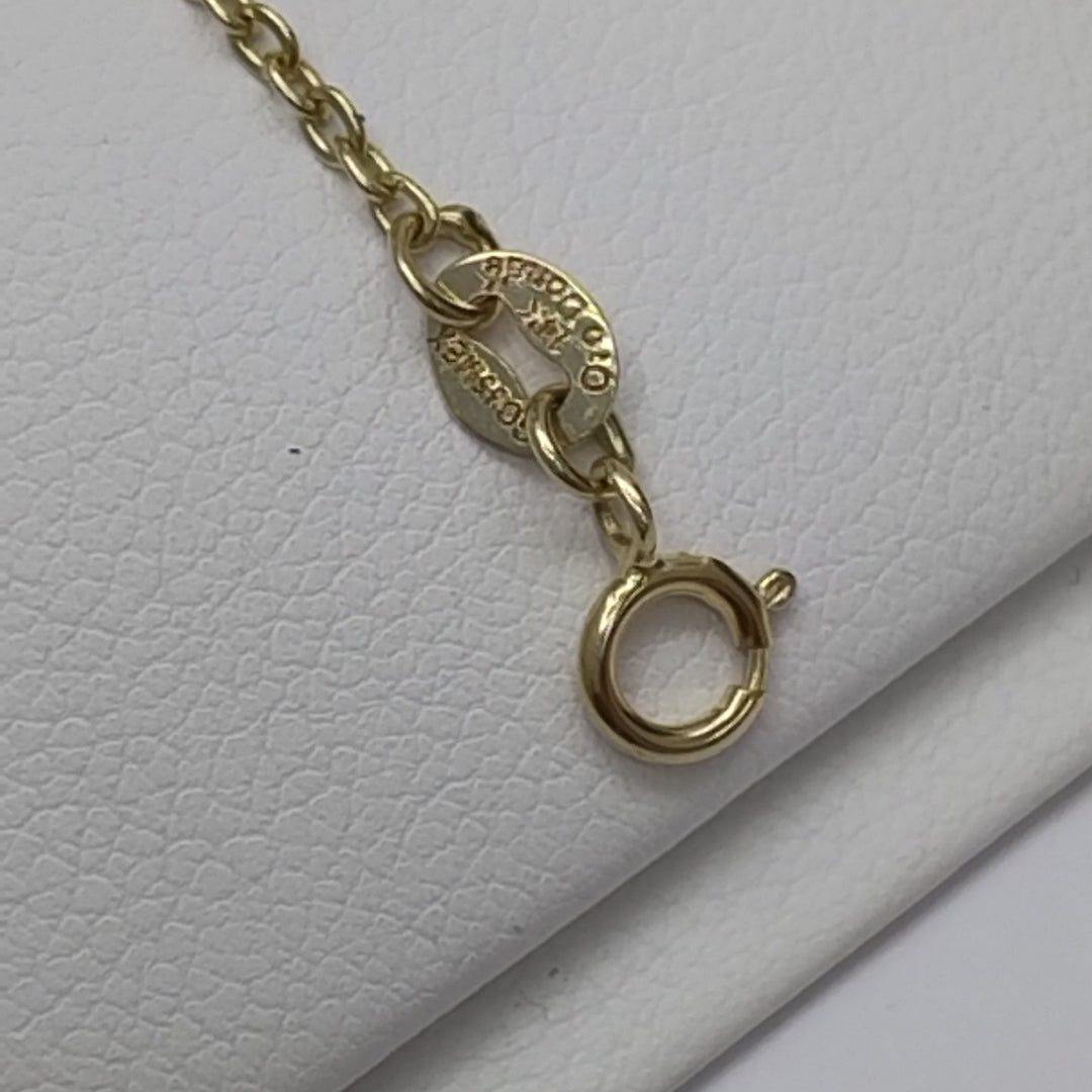 PULSERA TEJIDO ESPECIAL FLOR CON CIRCONIA 14K 18 CM 2.5 GR (NUEVO)