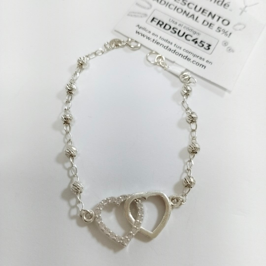 PULSERA TEJIDO TEJIDO ESPECIAL PLATA .925 18 CM 4 GR (NUEVO)