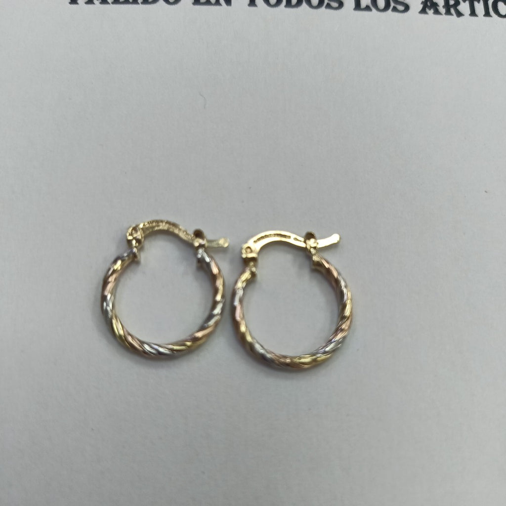 ARETES ARRACADAS COMBINADAS 14K 2.1 GR (NUEVO)
