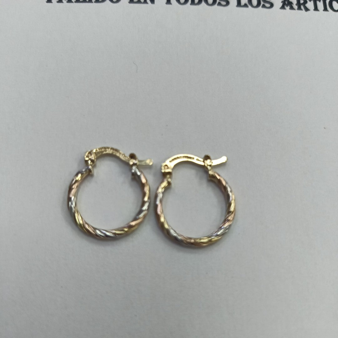 ARETES ARRACADAS COMBINADAS 14K 2.1 GR (NUEVO)