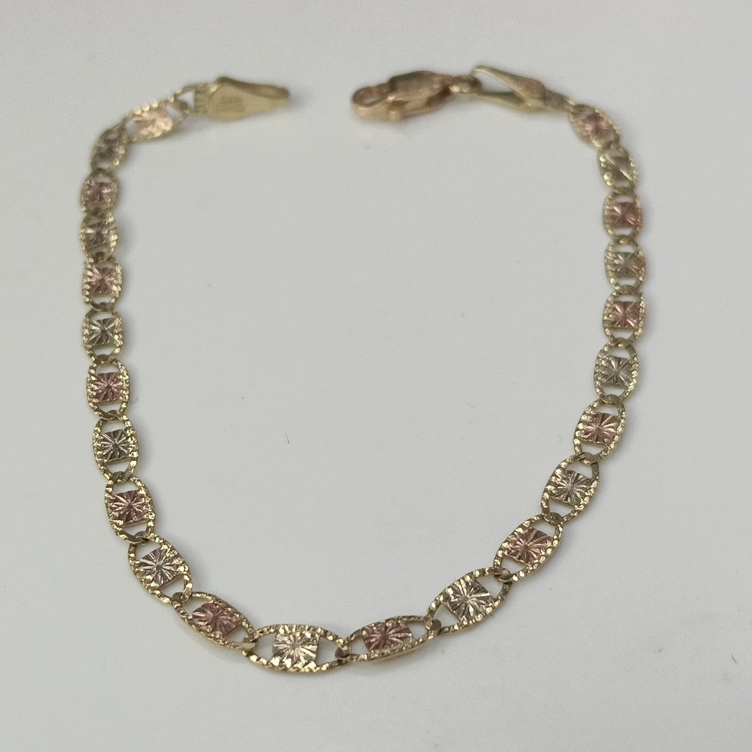 PULSERA ORO, ORO COMBINADO 10 K 2.5 GRMS (SEMINUEVO)