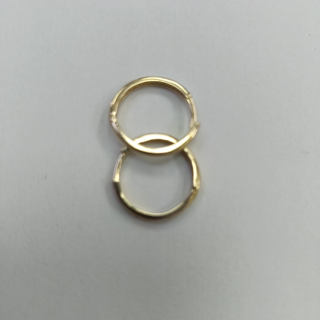 ARETES ARRACADAS C CIRCONIAS 14K 2 GR (NUEVO)