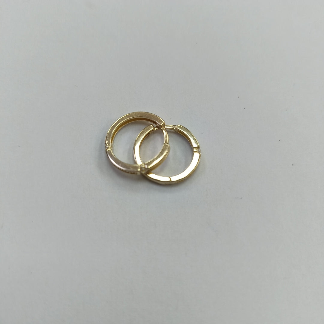 ARETES ARRACADAS C CIRCONIAS 14K 2.3 GR (NUEVO)