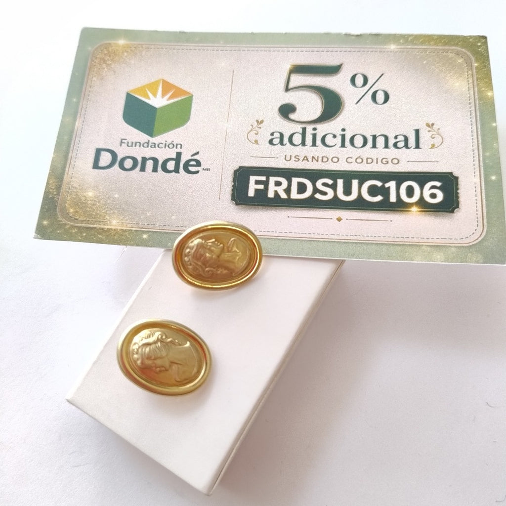 BROQUELES PAR ORO 14 K 2.5 GRMS (SEMINUEVO)
