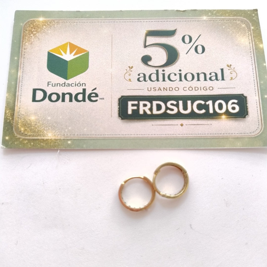 ARRACADAS PAR ORO 14 K 0.9 GRMS (SEMINUEVO)