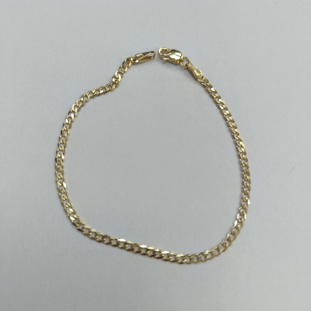 PULSERA TEJIDO BARBADA 14K 18 CM 2.1 GR (NUEVO)