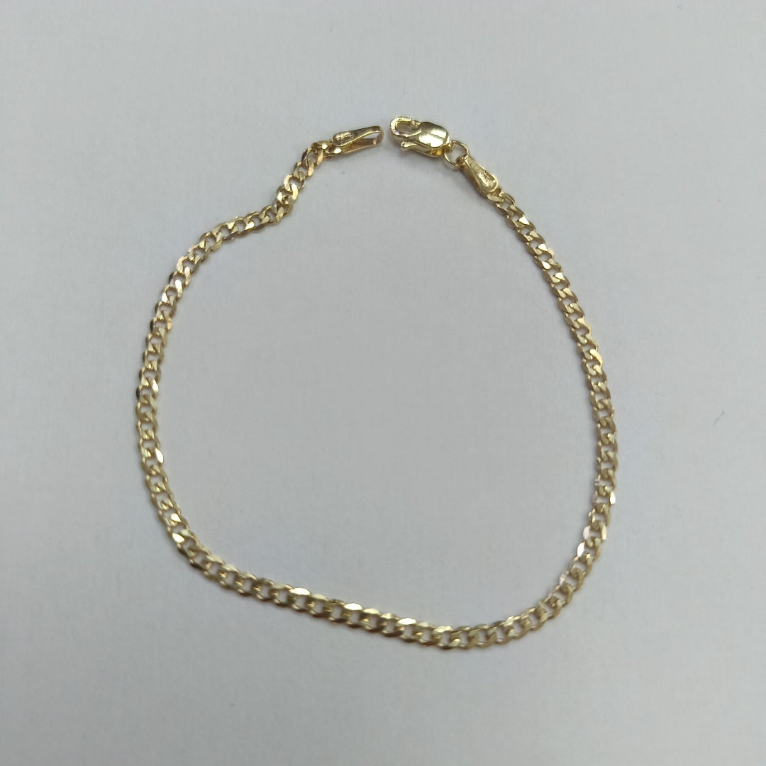 PULSERA TEJIDO BARBADA 14K 18 CM 2.1 GR (NUEVO)