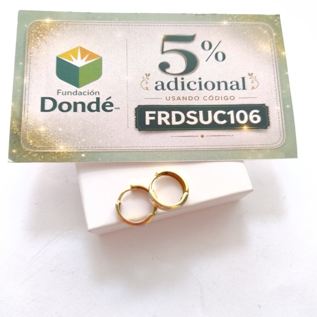ARRACADAS PAR ORO 14 K 1.1 GRMS (SEMINUEVO)