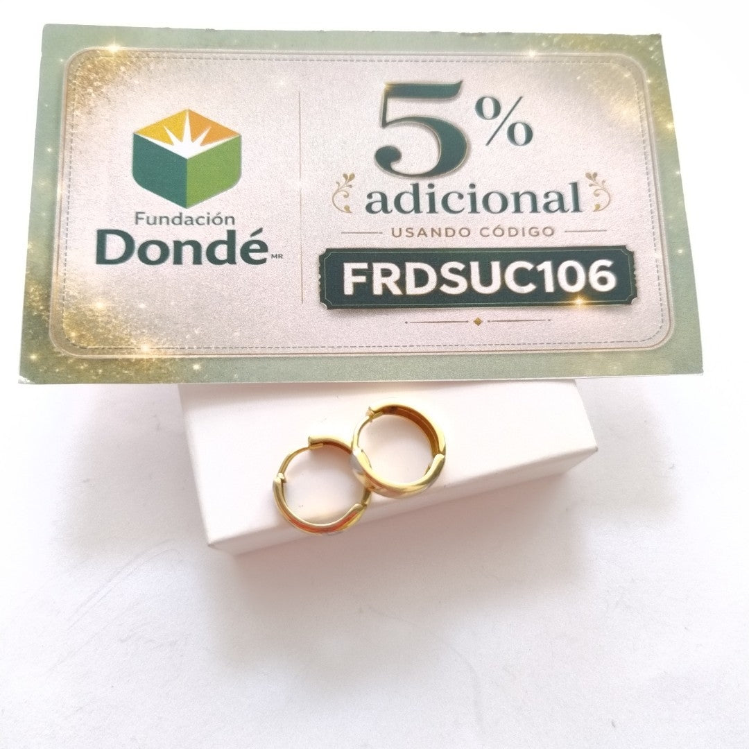 ARRACADAS PAR ORO 14 K 1.1 GRMS (SEMINUEVO)