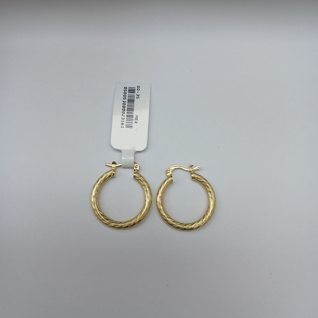 ARETES TEJIDO ARRACADAS ASTRIADAS 14K 3 GR (NUEVO)