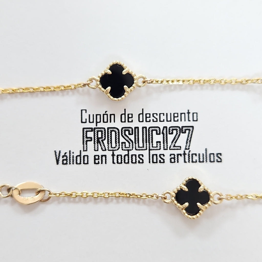 PULSERA ESPECIAL PIEDRAS COLOR 10K 18 CM 2.4 GR (NUEVO)