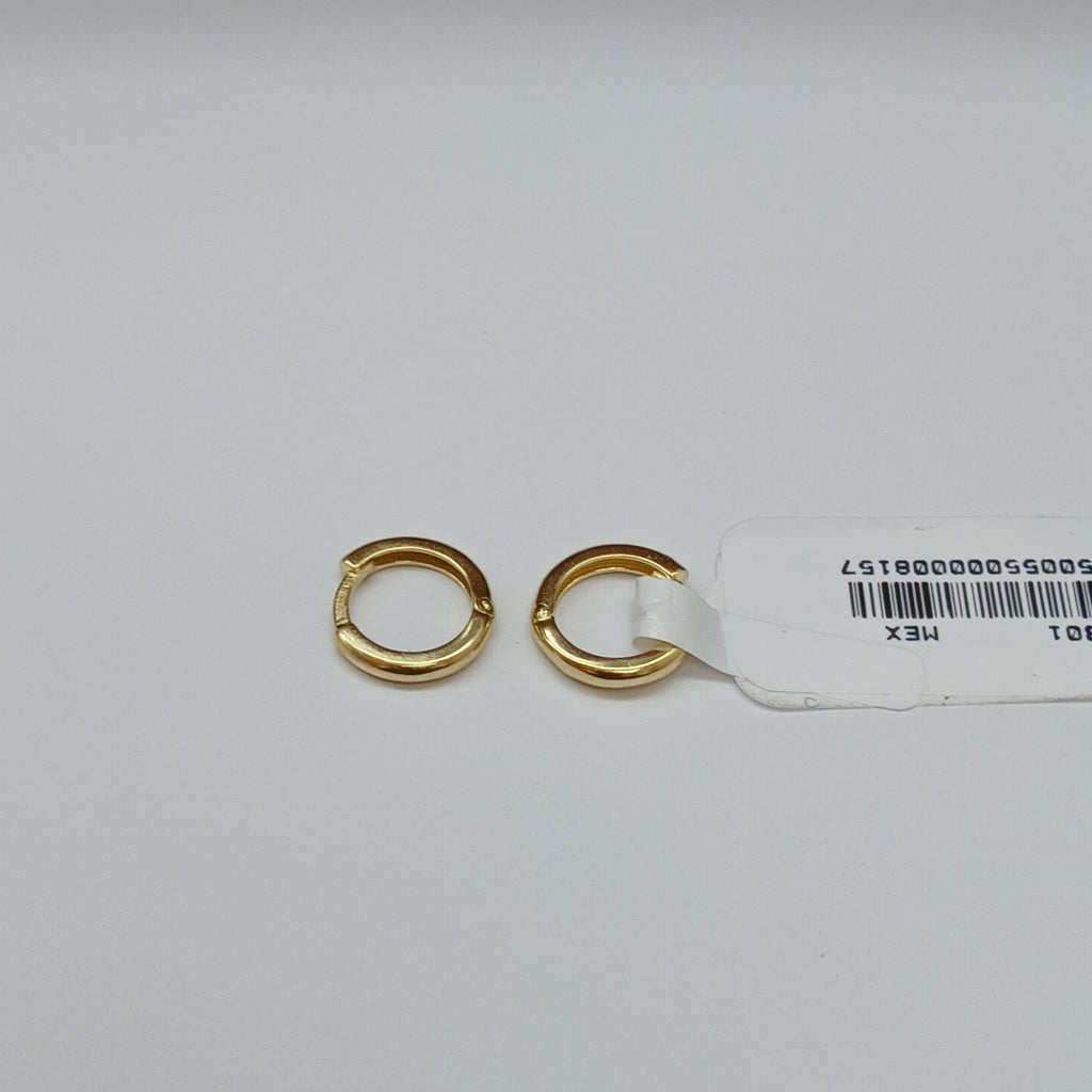ARETES ARRACADAS LISAS 10K 1.2 GR (NUEVO)