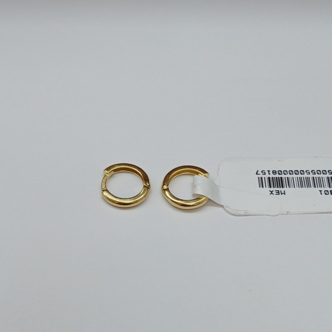 ARETES ARRACADAS LISAS 10K 1.2 GR (NUEVO)