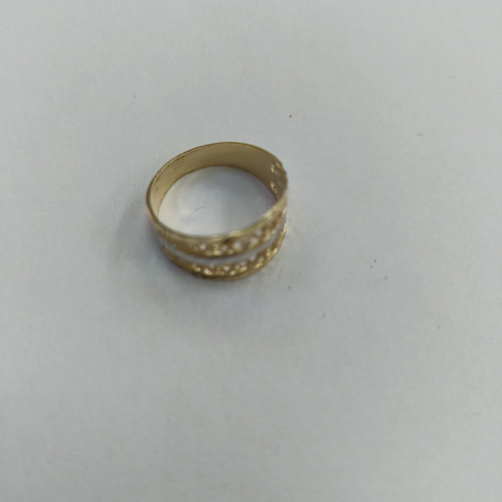 ANILLOS TIPO FILIGRANA COMBINADO 14K TALLA 8 2.7 GR (NUEVO)