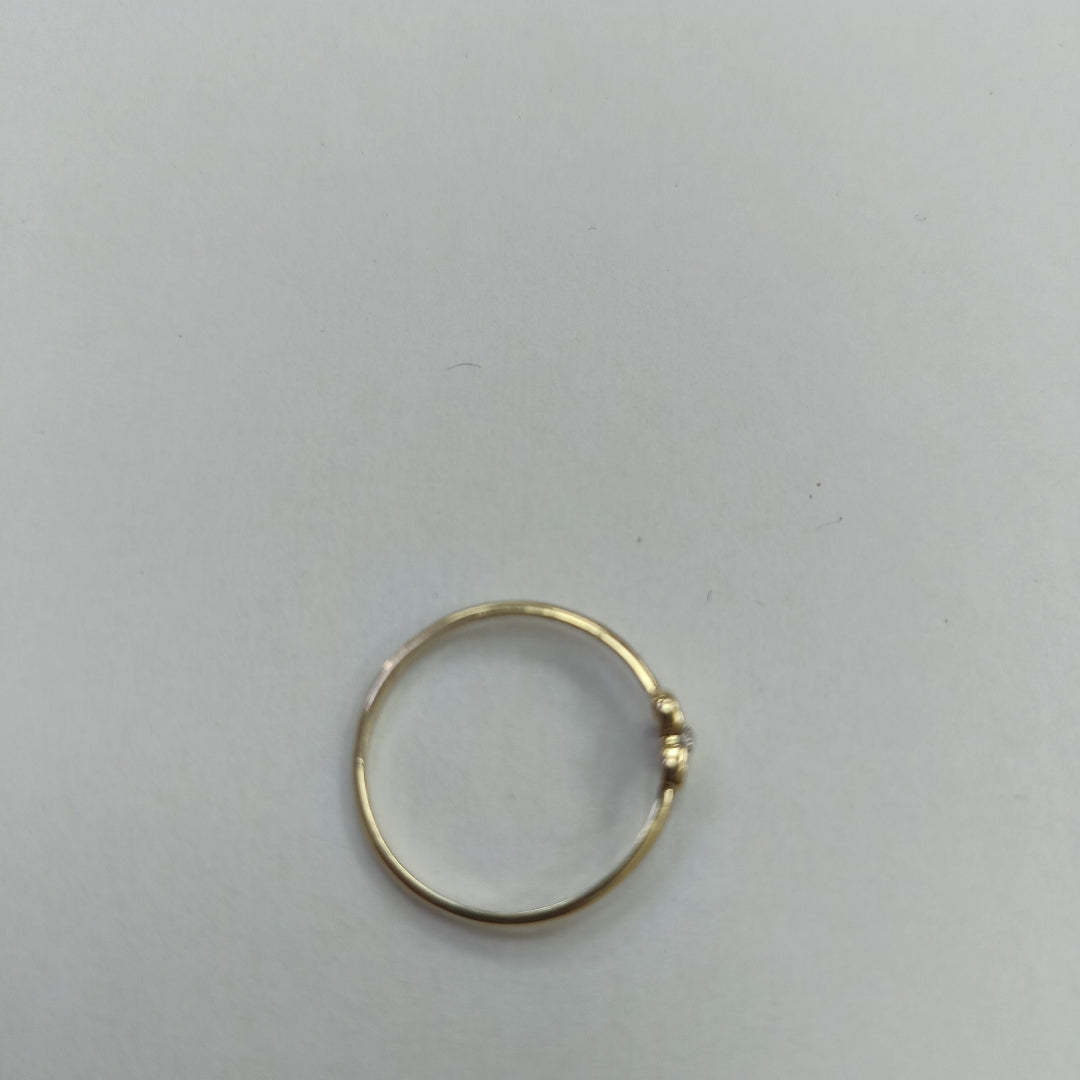 ANILLO ANILLITO FIG MOÑO C CIRCONIAS 14K 8 TALLA 1 GR (NUEVO)
