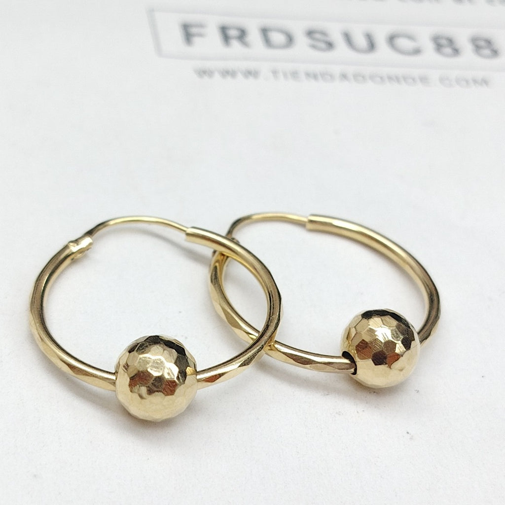 ARRACADAS PAR ORO 18 K 2.5 GRMS (SEMINUEVO)