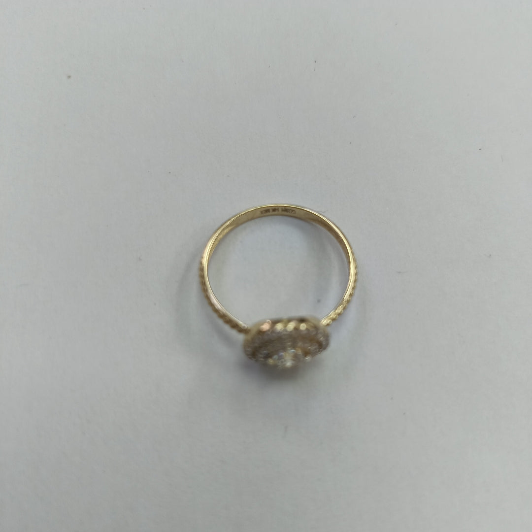 ANILLO ANILLITO C CIRCONIAS 14K 8.5 TALLA 2 GR (NUEVO)
