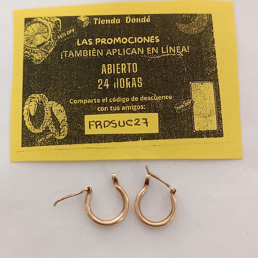 ARRACADAS PAR ORO 14 K 1.2 GRMS (SEMINUEVO)