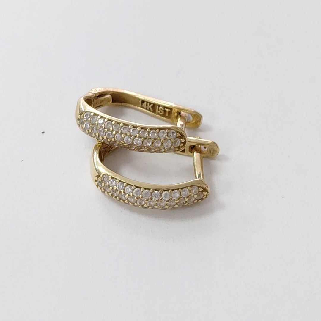 ARETES PAR ORO 14 K 2.5 GRMS (SEMINUEVO)