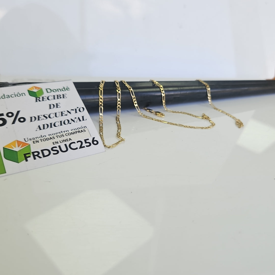 CADENA TEJIDO 3X1 14K 60 CM 5.7 GR (NUEVO)