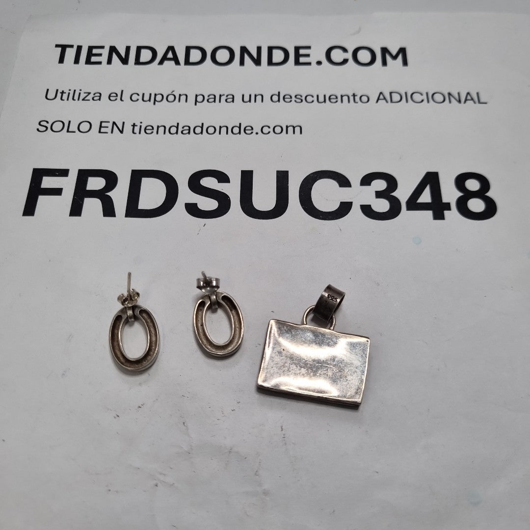 ARETES PAR, DIJE PLATA 10.5 GRMS (SEMINUEVO)