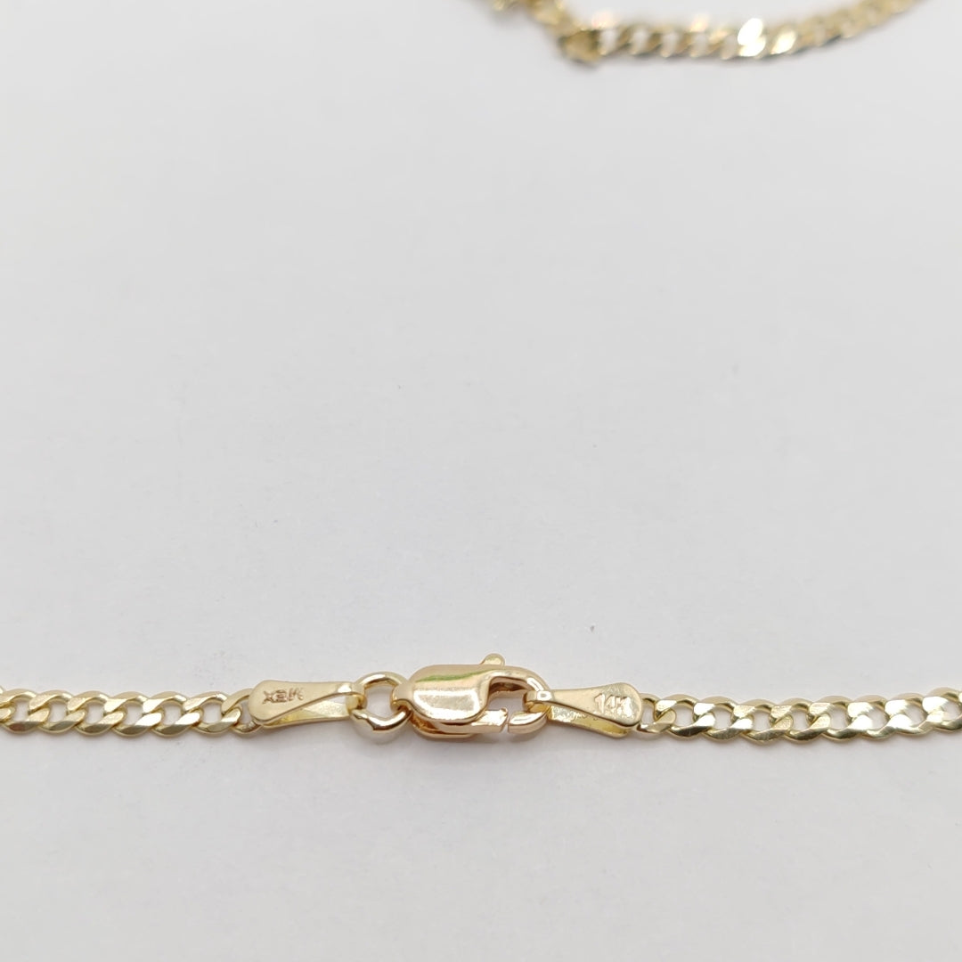 CADENA BARBADA 14K 60 CM 5.9 GR (NUEVO)