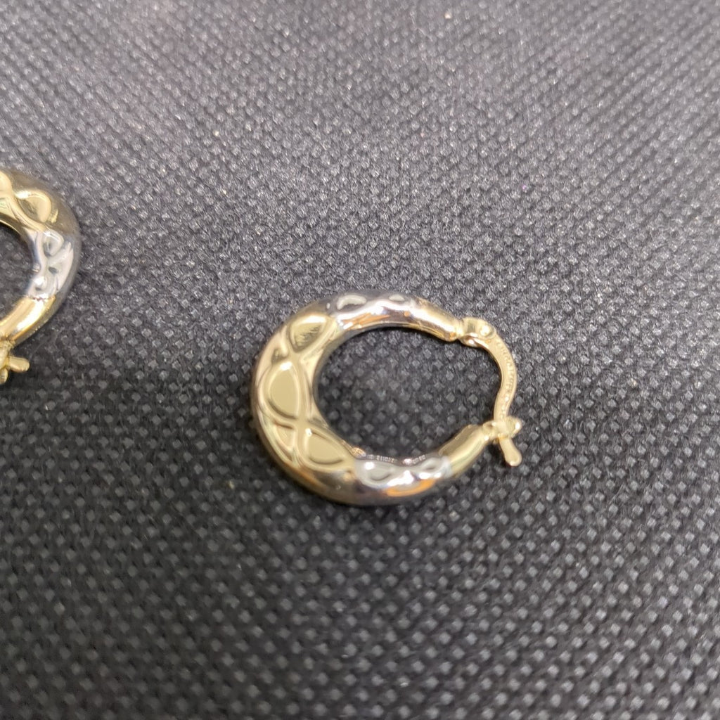 ARETES ARRACADAS COMBINADAS CON INFINITO 14K 2.3 GR (NUEVO)