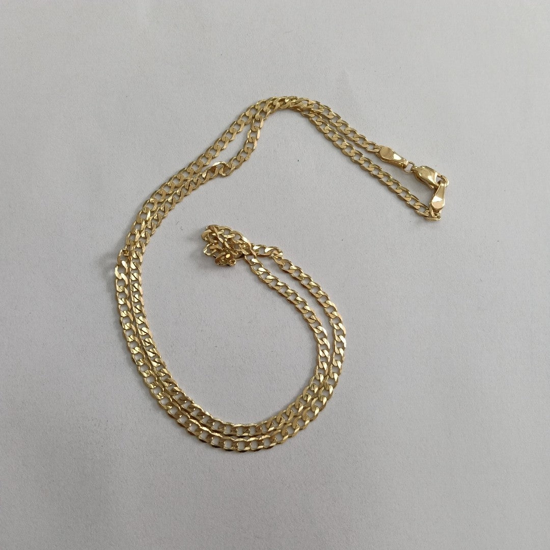 CADENA TEJIDO BARBADA 14K 55 CM 8.2 GR (NUEVO)