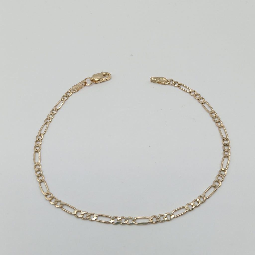 PULSERA TEJIDO 3X1 14K 18 CM 2 GR (NUEVO)
