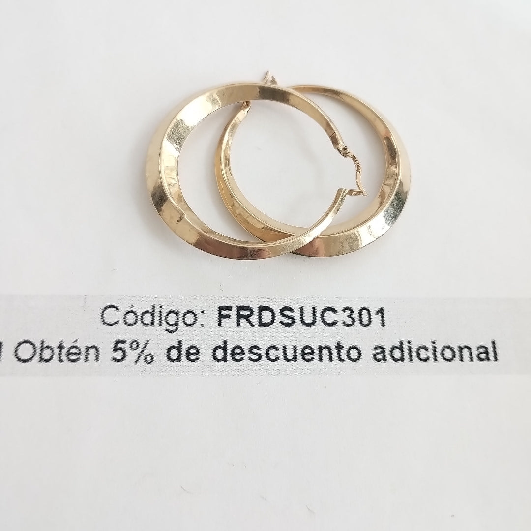 ARRACADAS PAR ORO 14 K 6.8 GRMS (SEMINUEVO)