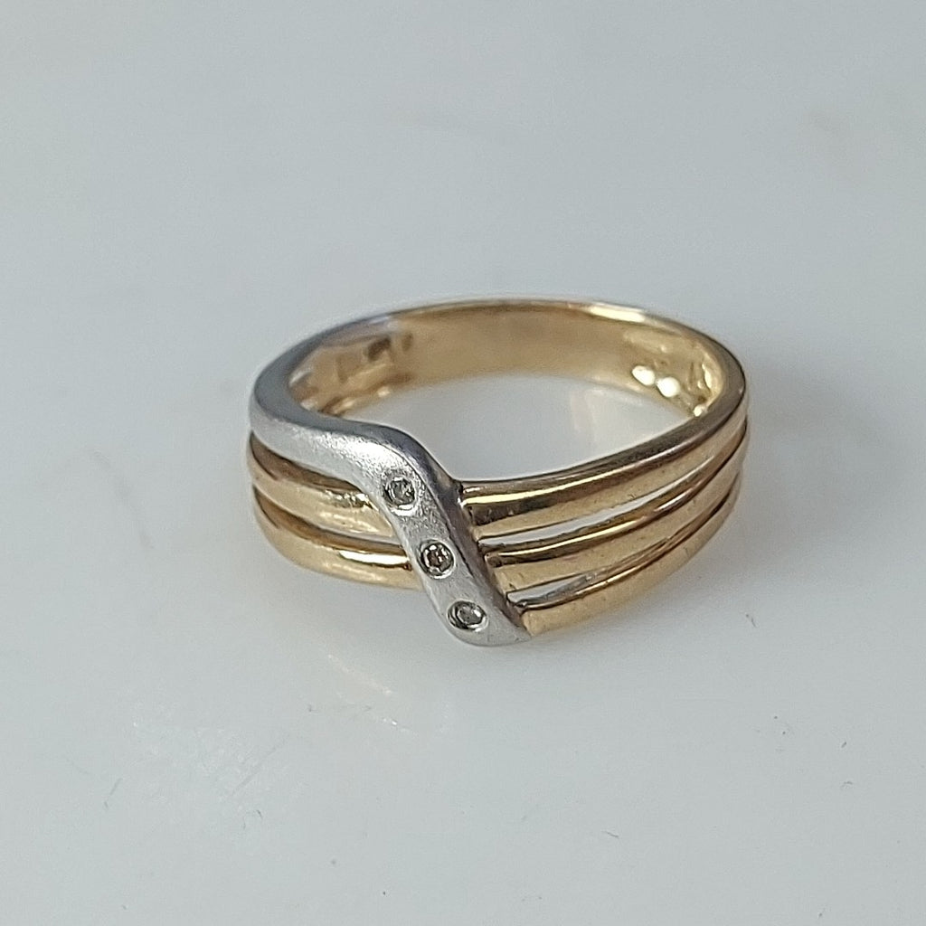 ANILLITO ORO COMBINADO 14 K 2.5 GRMS (SEMINUEVO)