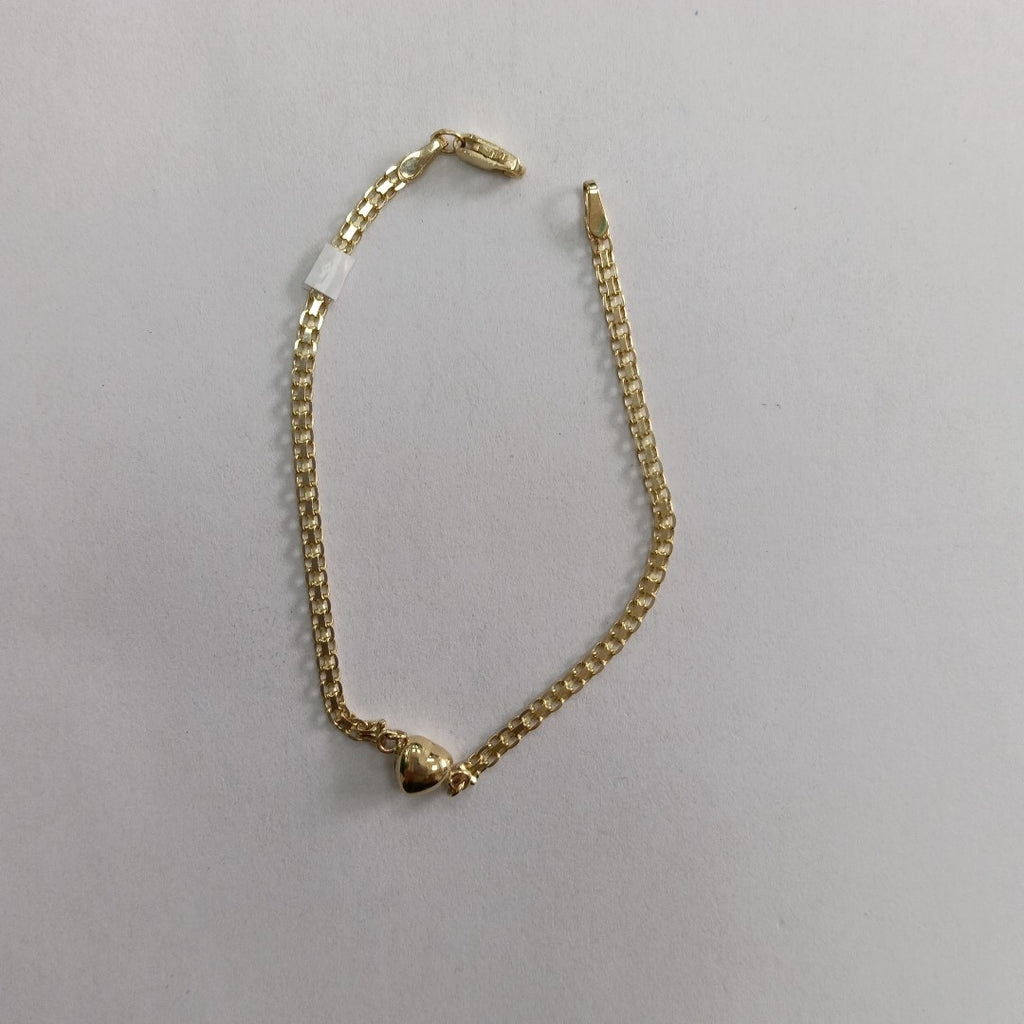 PULSERA ESPECIAL C CORAZON 14K 18 CM 2.7 GR (NUEVO)