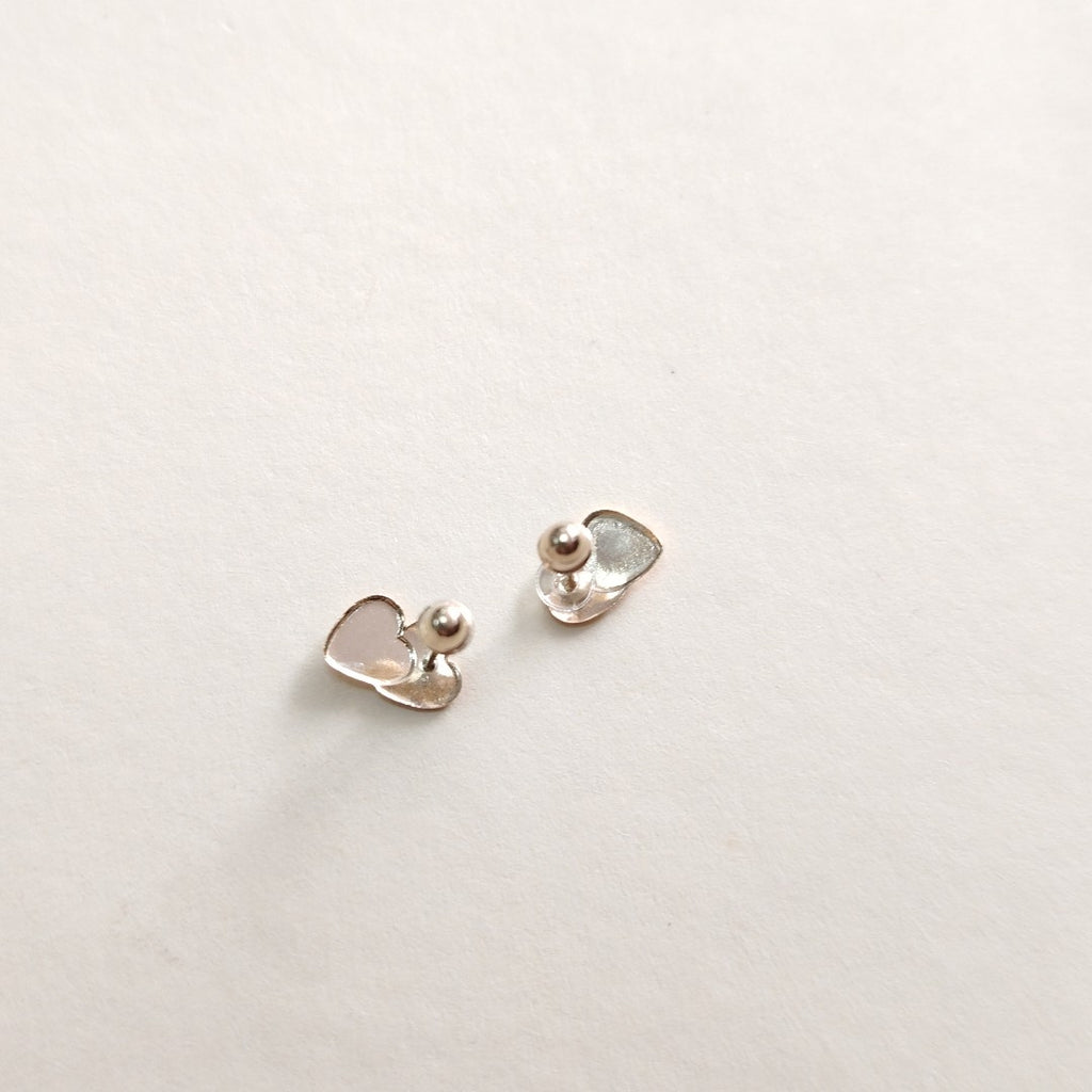 BROQUELES BROQUEL CORAZON DOBLE 14K 0.2171 GR (NUEVO)