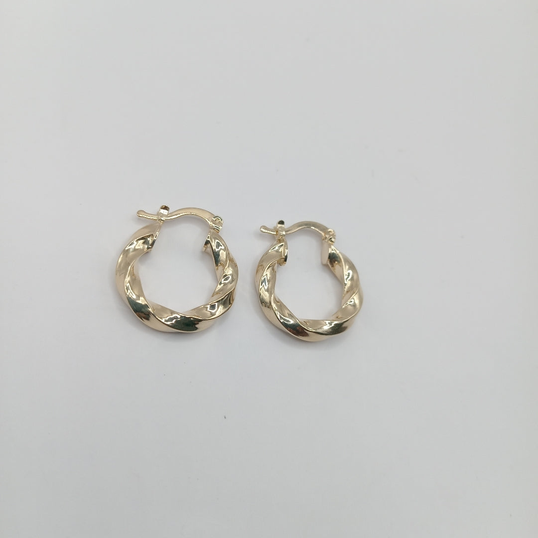 ARETES ARRACADA TORZAL 14K 2 GR (NUEVO)