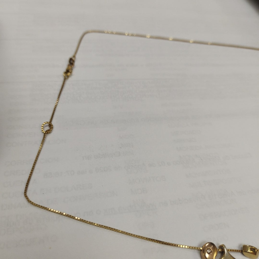 DIJE,GARGANTILLA ORO 14 K 3,40 GRMS (SEMINUEVO)