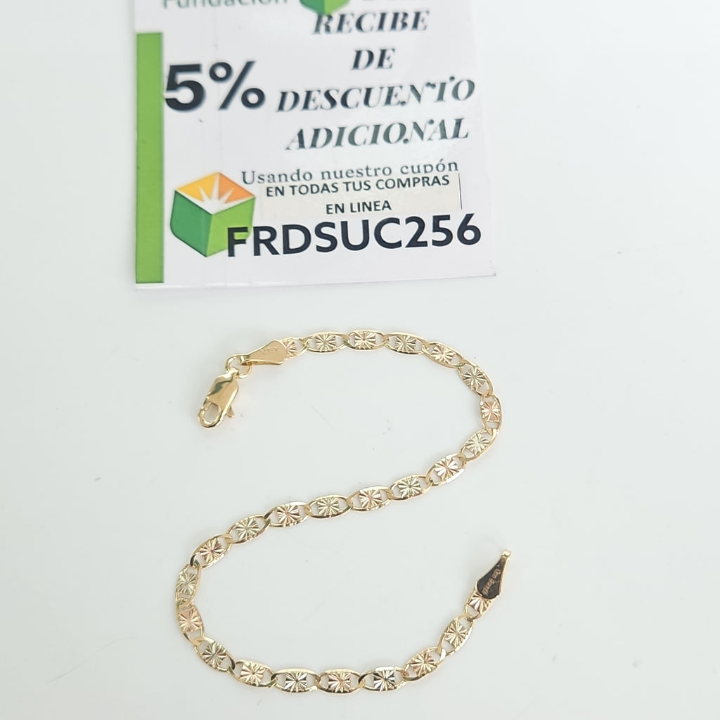PULSERA GUCHI 14K 18 CM 3 GR (NUEVO)