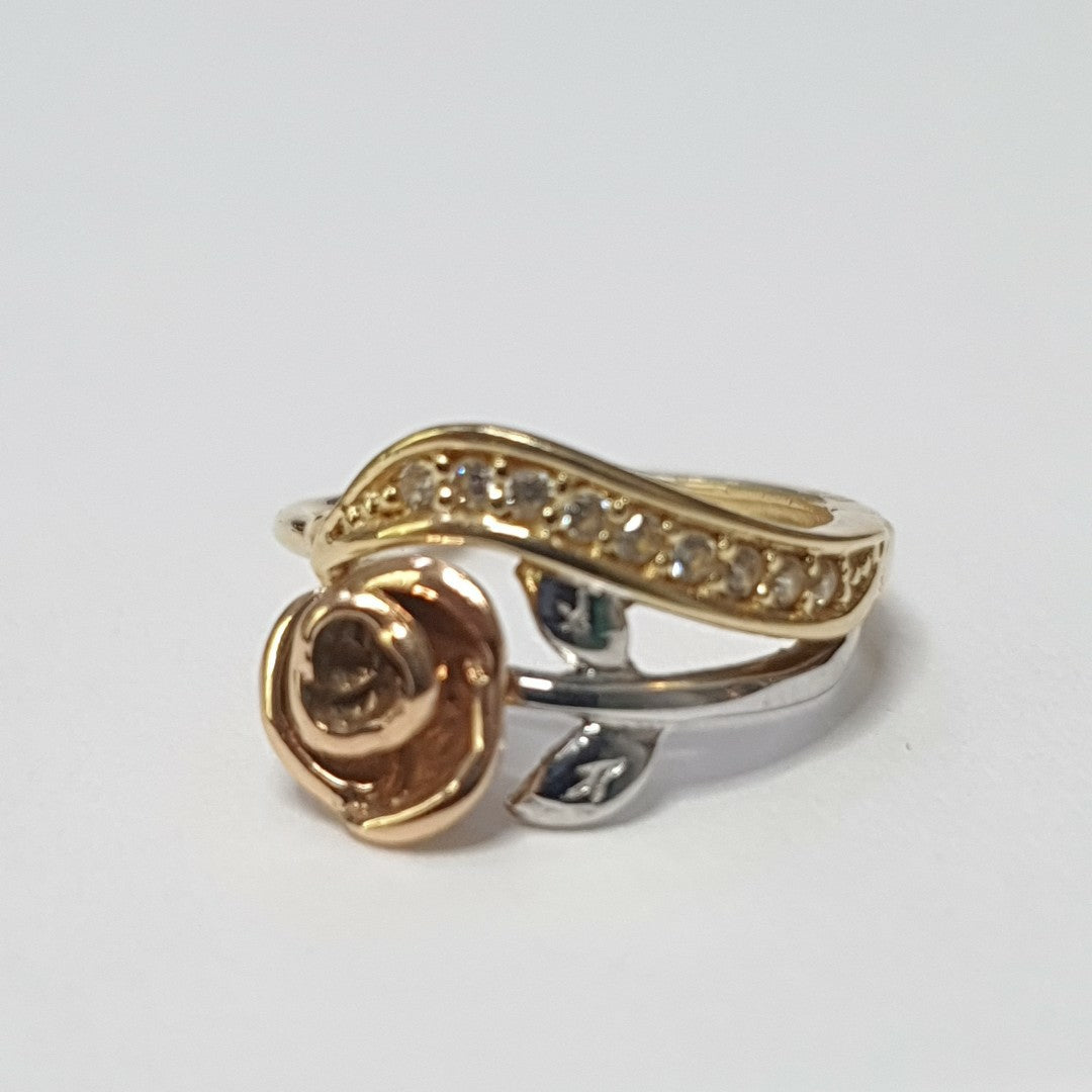 ARETES PAR ORO COMBINADO 14 K 2,10 GRMS (SEMINUEVO)