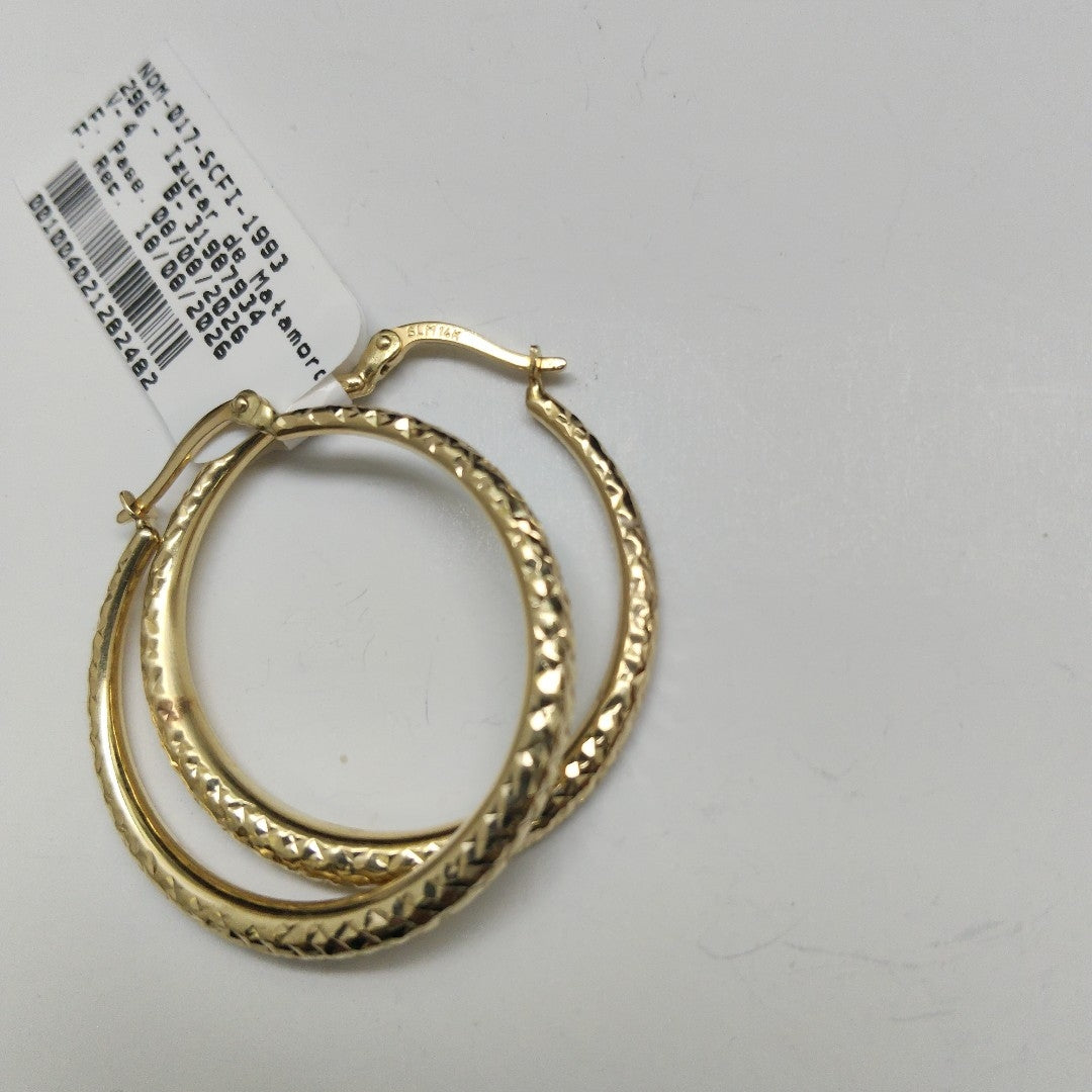 ARRACADAS PAR ORO 14 K 2.6 GRMS (SEMINUEVO)