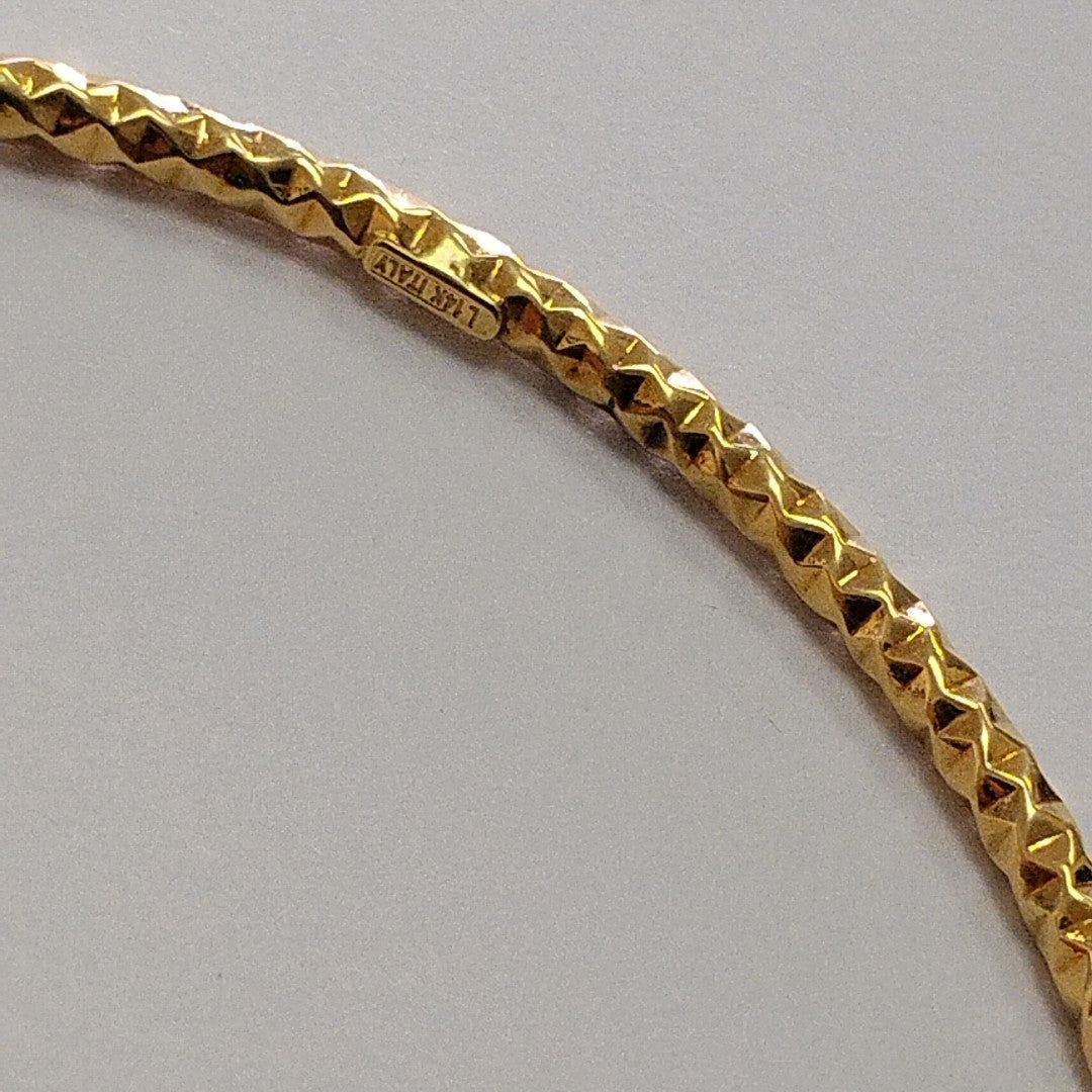 PULSERA RIGIDA ORO 14 K 2.6 GRMS (SEMINUEVO)