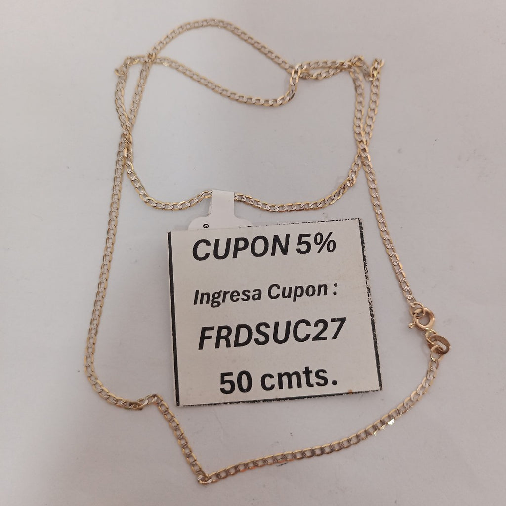 CADENA ORO, RODIADO 14 K 2.7 GRMS (SEMINUEVO)