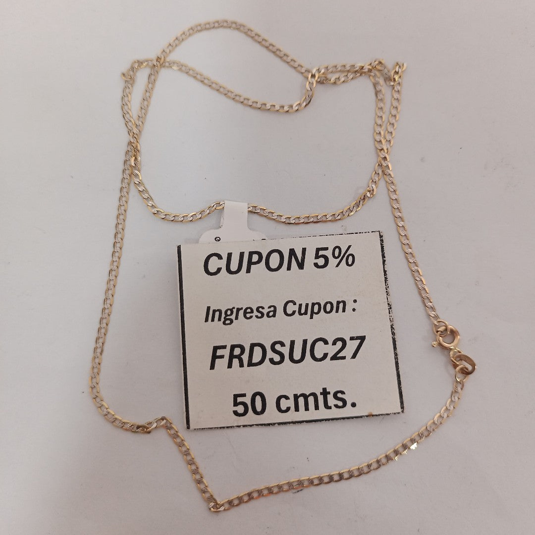 CADENA ORO, RODIADO 14 K 2.7 GRMS (SEMINUEVO)