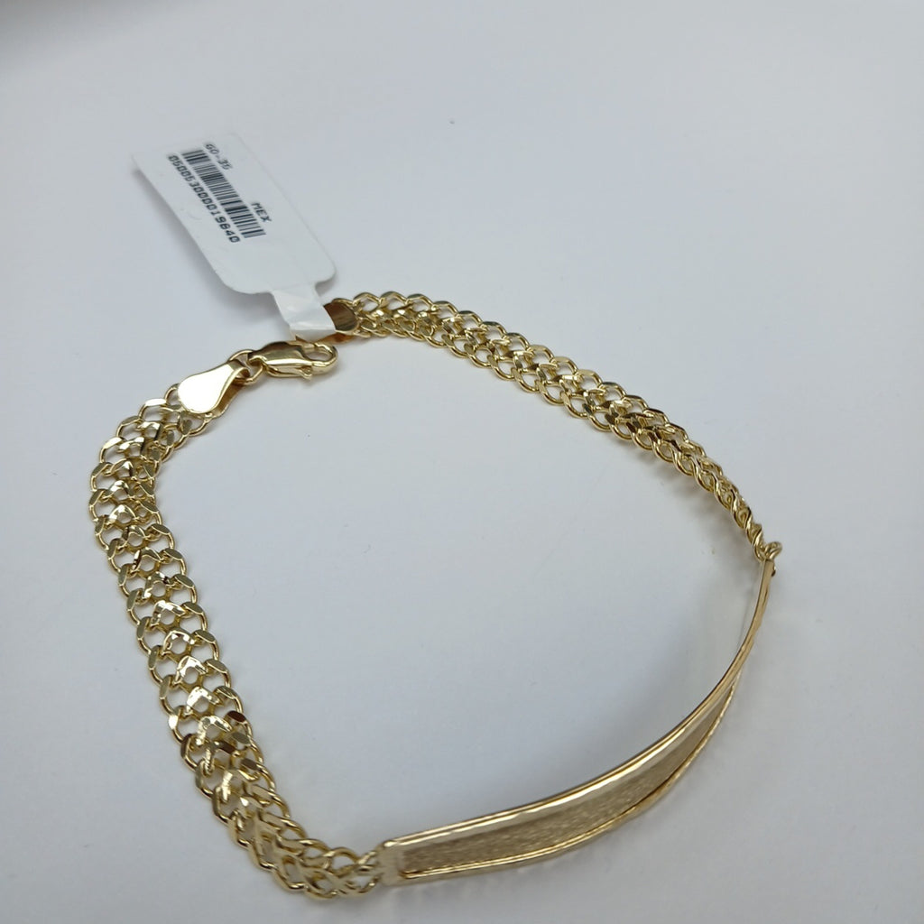 PULSERA TEJIDO ESCLAVA CHINO 14K 21 CM 10.4 GR (NUEVO)