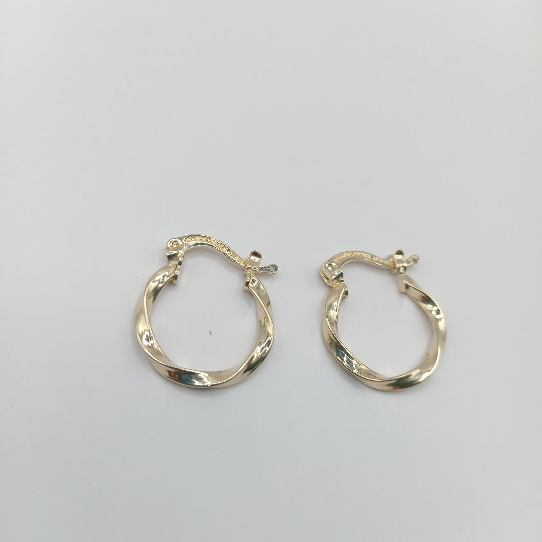 ARETES ARRACADAS TORZAL 14K 1.2 GR (NUEVO)