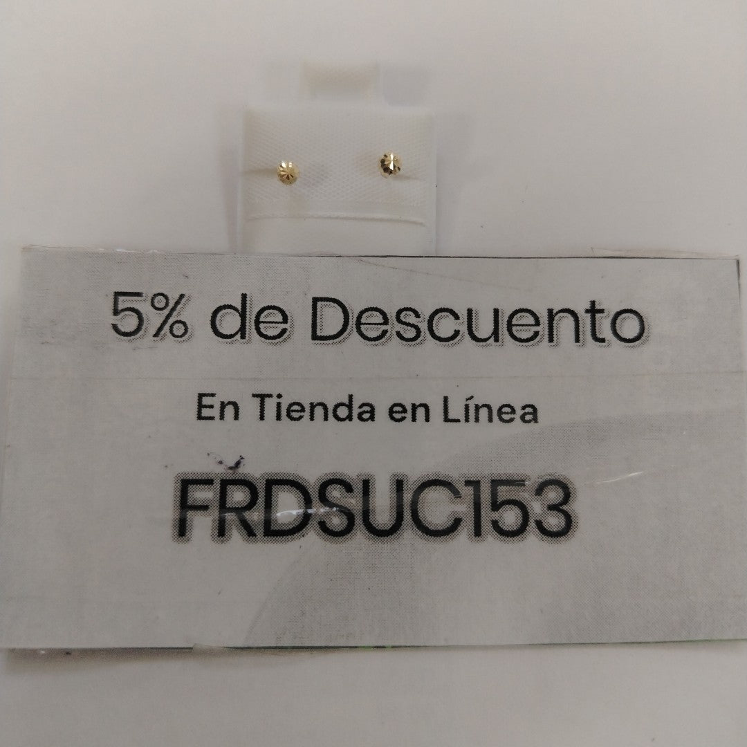 BROQUELES BROQUEL FIG HONGO 14K 0.17 GR (NUEVO)