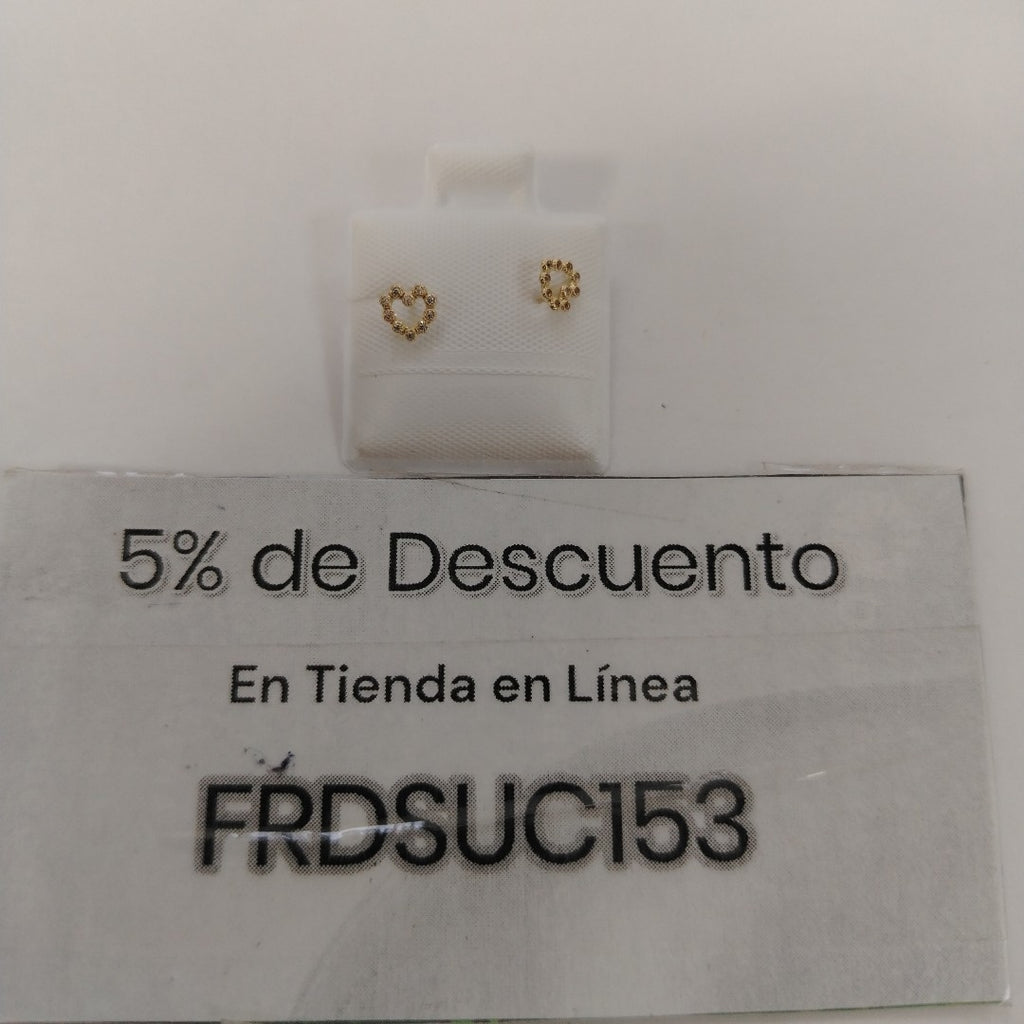 BROQUELES BROQUEL FIG CORAZON 14K 0.23 GR (NUEVO)