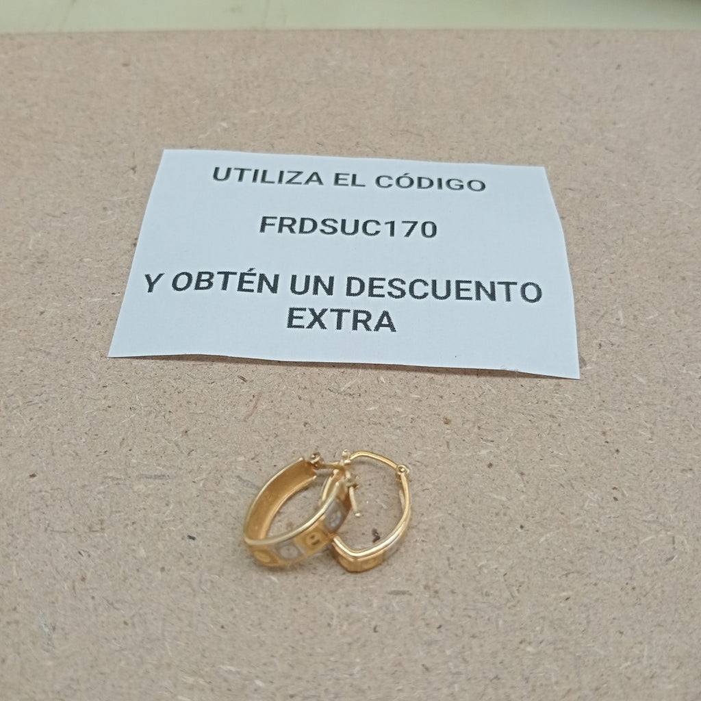 ARRACADAS PAR ORO 14 K 2 GRMS (SEMINUEVO)