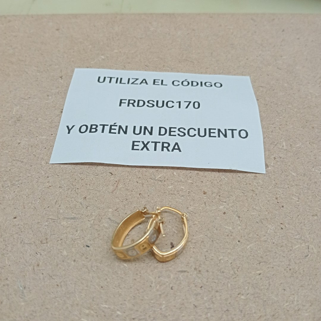 ARRACADAS PAR ORO 14 K 2 GRMS (SEMINUEVO)