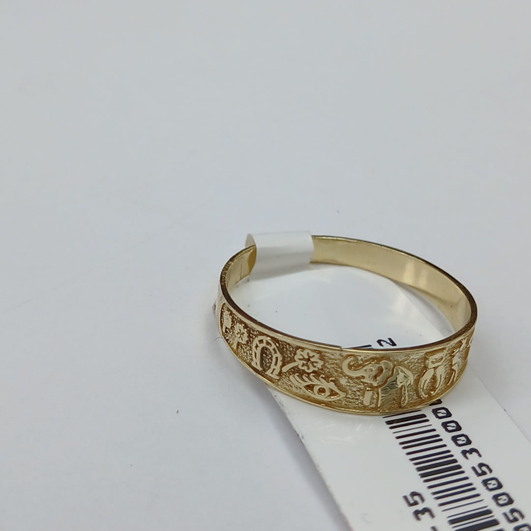ANILLOS ARGOLLA DE LA SUERTE 10K TALLA 7 1.1 GR (NUEVO)