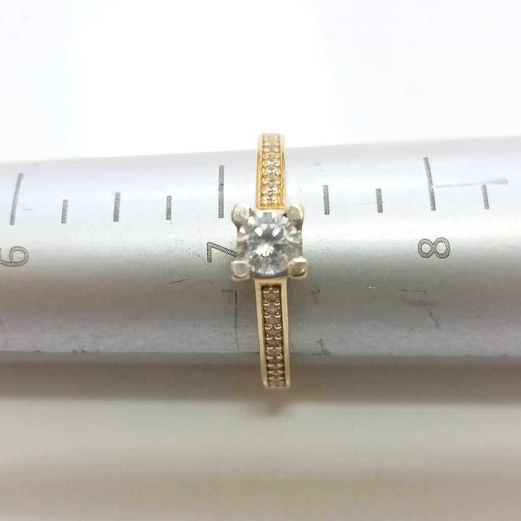 ANILLITO, SOLITARIO ORO 14 K 1.9 GRMS (SEMINUEVO)