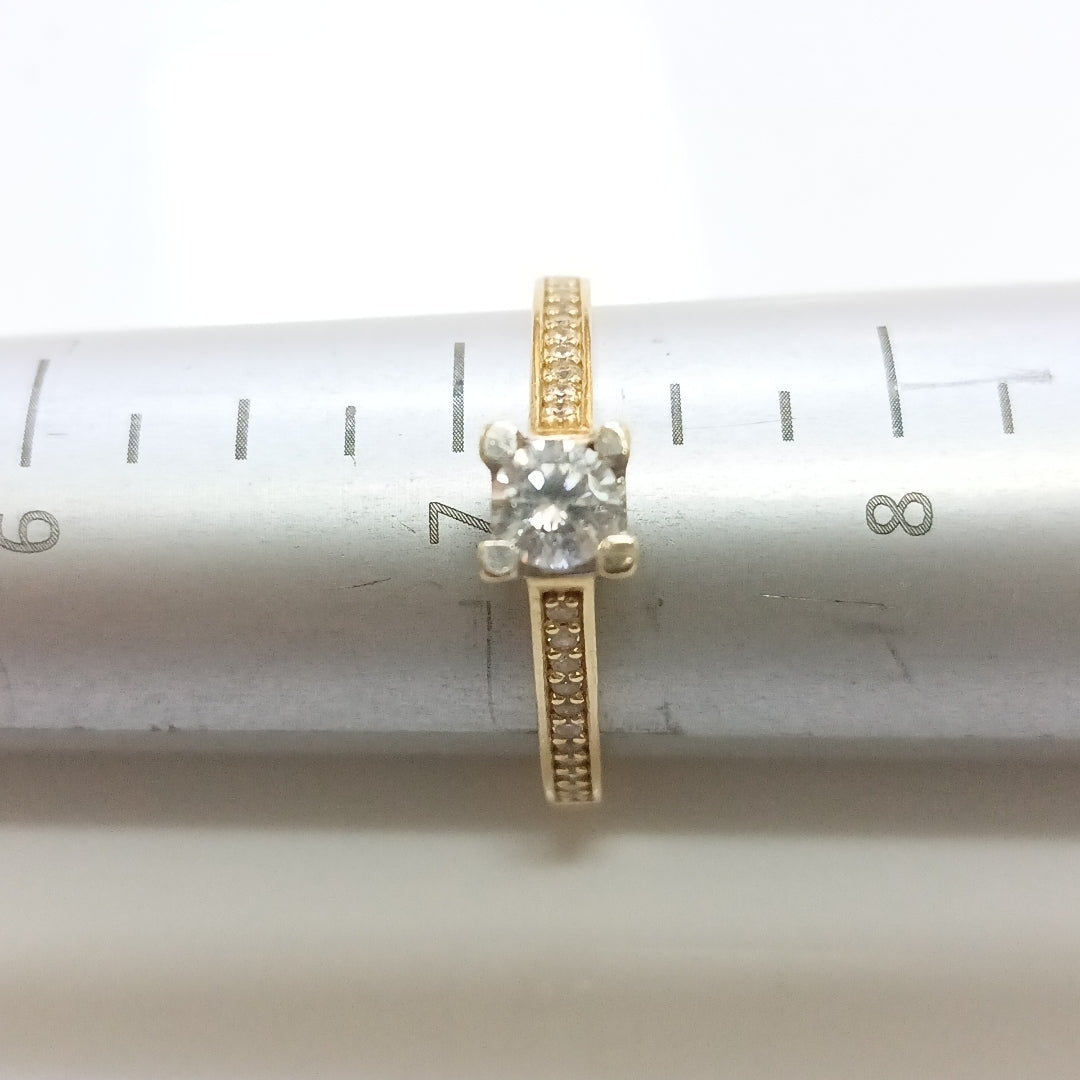 ANILLITO, SOLITARIO ORO 14 K 1.9 GRMS (SEMINUEVO)